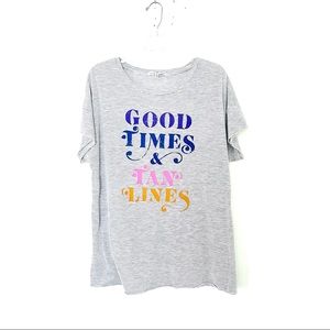 JUNK FOOD Good Times Tan Lines Graphic Tee Shirt